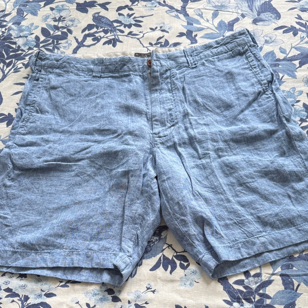J. Crew Stanton Short made with Baird McNutt Irish Linen Sz. 35 inseam 9 NWOT
